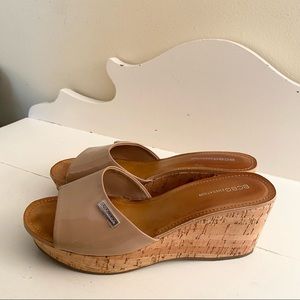 BCBGeneration Nude Doreena Wedge Sandal